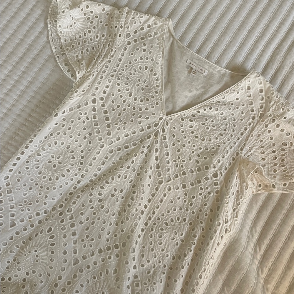 Anna Cate White Eyelet Dress